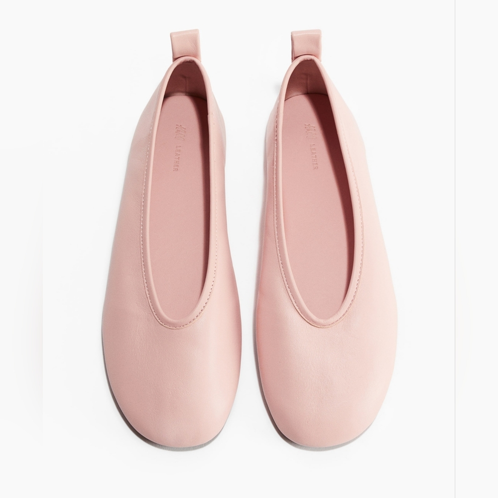 H&M Pink Ballet Flats with Streamlined Silhouette